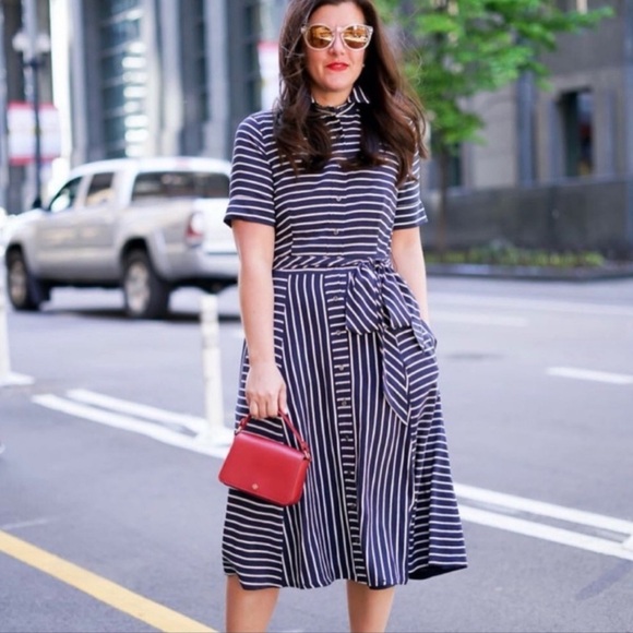 J. Crew Dresses & Skirts - Jcrew Collection NWT stripe silk dress 2p